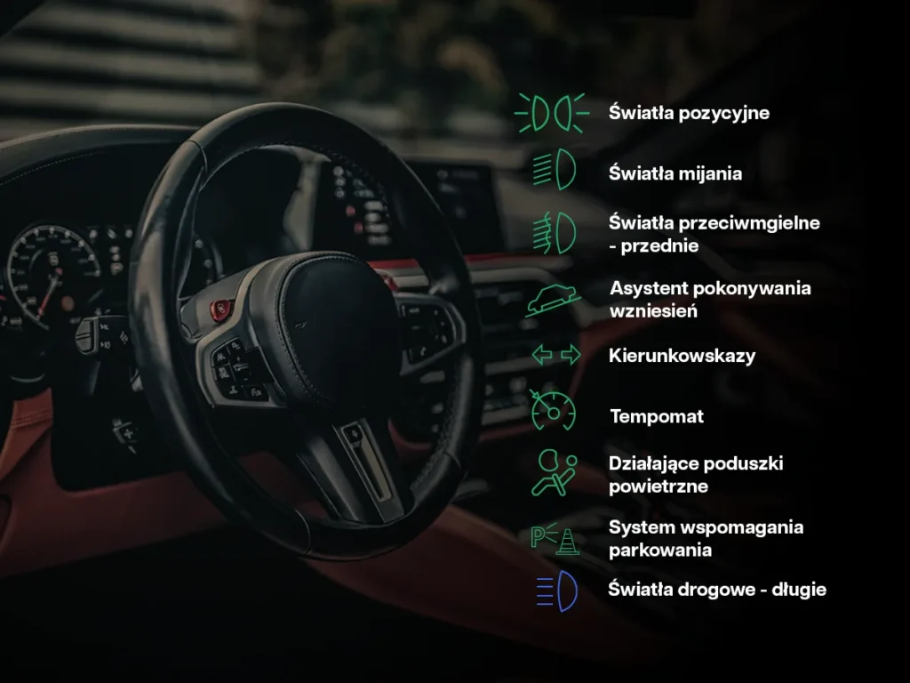 Kontrolki na desce rozdzielczej - zielone